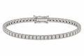 Pulsera rivière de diamantes de 3,84 ct montados en oro blanco de 18k