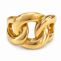 Anillo de eslabones en oro de 18K · Electroforming